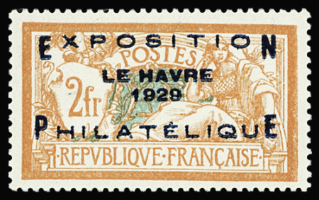 N°257A 2f orange et vert-bleu Exposition Philatélique