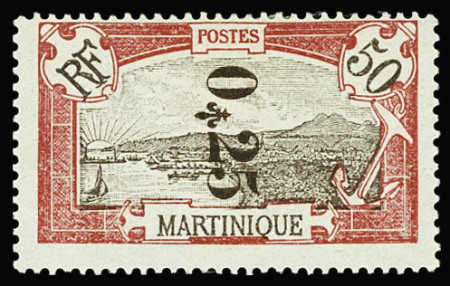 N°109 25c. s. 50c. rouge, neuf *, TB, rare (tirage