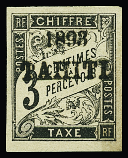 TAXE N°16 3c. noir, neuf *, TB et rare (tirage 200).
