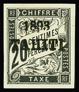 TAXE N°21 20c. noir, neuf *, TB. Signé Scheller et