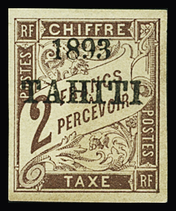 TAXE N°26 2f. marron, neuf *, TB et rare (tirage 200).