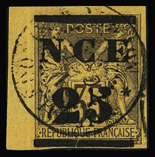 N°4 obl., pli, TB d'aspect, signé Calves, et N°5 obl.