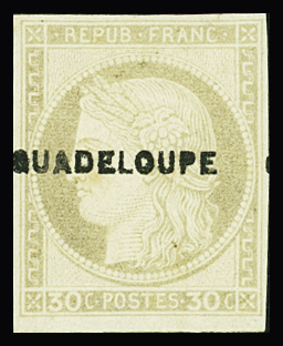N°12 30c. brun, variété G obstrué, neuf *, B/TB (cote