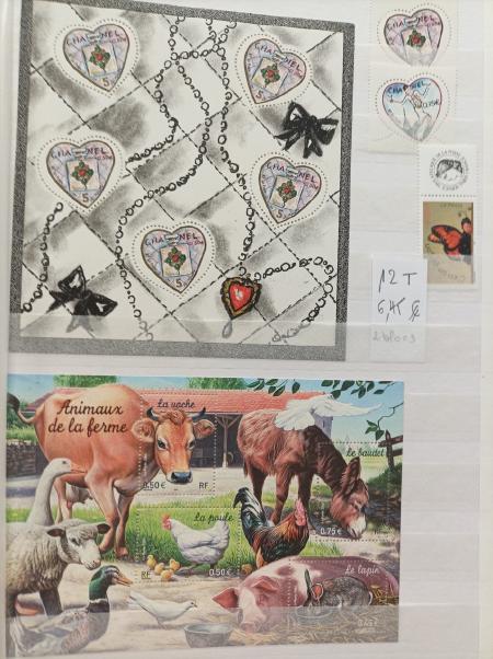 1960-2013, 8 classeurs de timbres de France en neuf