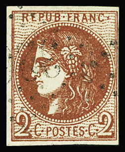 N°40B 2c brun-rouge, obl., TB