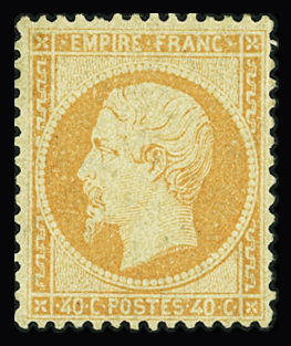 N°23 40c orange, bon centrage, neuf *, TB. Signé JF.Brun