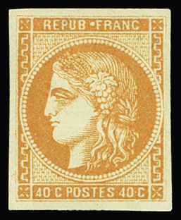 N°48 40c orange, neuf *, très frais, TB. Signé Calves