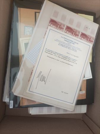 1934-1975, stock de feuilles, coin datés, dont Samothrace