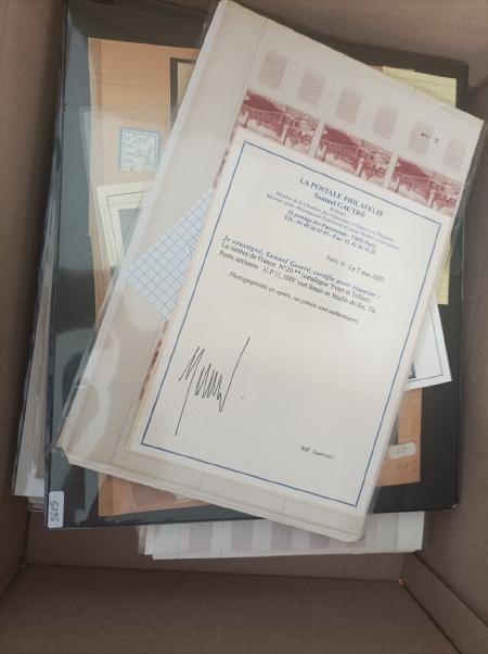 1934-1975, stock de feuilles, coin datés, dont Samothrace