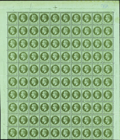 N°25 1c bronze feuille de 100 timbres neuf ** TB