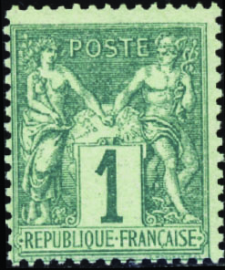 N°61 1c vert neuf ** TB