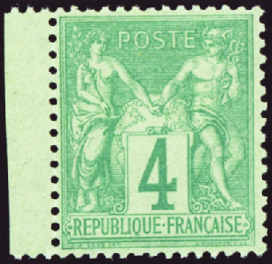 N°63 4c vert bdf neuf ** TB