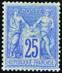 N°79 25c bleu neuf * TB