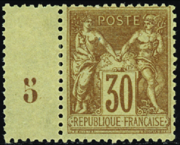 N°80 30c brun-jaune bdf neuf ** TB