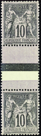 N°89f type II et III se tenant neuf ** (interpanne