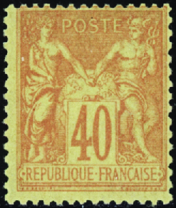 N°94 40c orange neuf ** TB