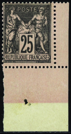 N°97 25c noir sur rose cdf neuf ** TB