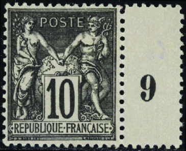 N°103 10c noir sur lilas bdf neuf ** TB