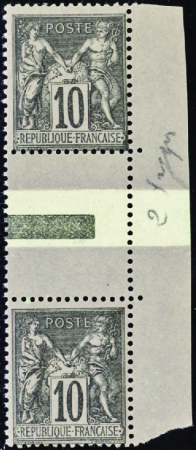 N°103b type I et II se tenant neuf * TB