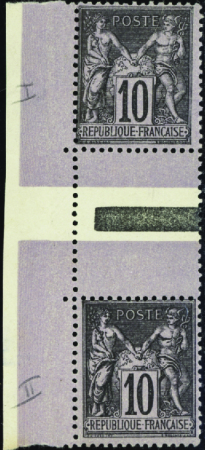 N°103b types I et II se tenant neuf ** TB