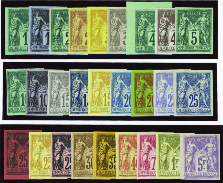 N°61c/96e et suivants Réimpression Granet 27 valeu