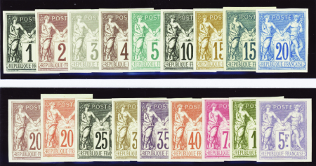 N°67b et suivants émission des Régents 18 valeurs 