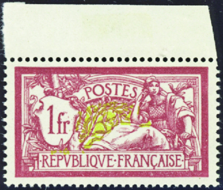 N°121 1f Merson TB centré (cote 115+100%) neuf **