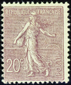 N°131 20c brun-lilas neuf ** TB