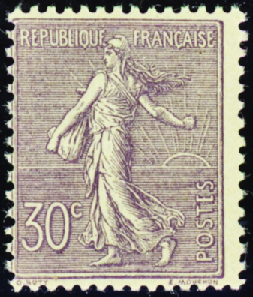 N°133 30c Semeuse lignée neuf ** TB