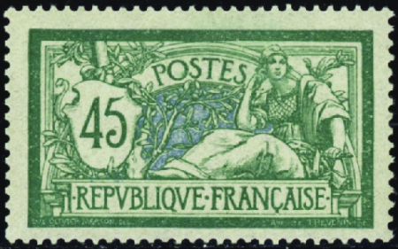 N°143 45c Merson neuf ** TB