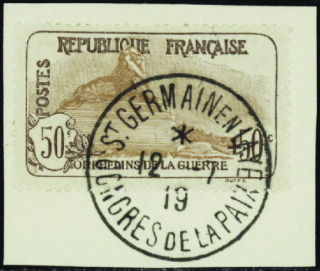 N°153 50c + 50c Orphelins obl TB