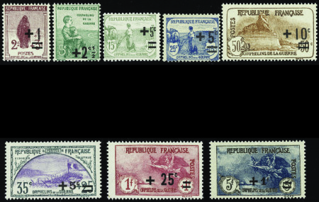 N°162/169 Orphelins surchargés 8 valeurs neuf ** T