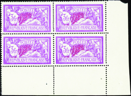N°240 3f Merson bloc de 4 cdf neuf ** TB