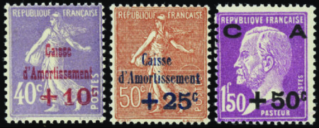 N°249/251  2ème série caisse d'amortissement 3 val