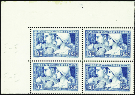 N°252 Le travail bloc de 4 cdf neuf ** TB