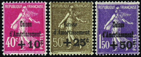 N°266/268  4ème série caisse d'amortissement 3 val