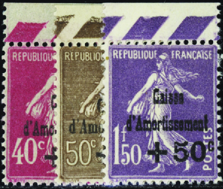 N°266/268  4ème série caisse d'amortissement 3 val