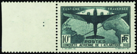 N°321 10f traversée de l'Atlantique bdf neuf ** TB