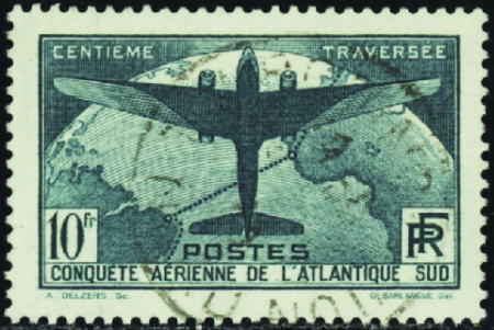N°321 10F Traversée de l'Atlantique obl TB