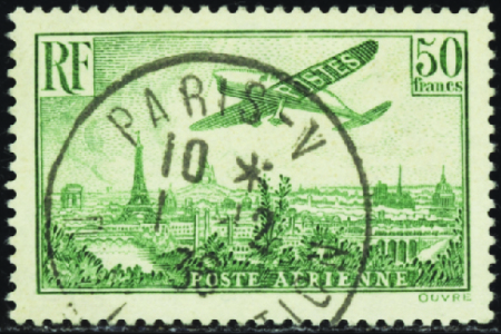 N°14a 50f vert obl TB