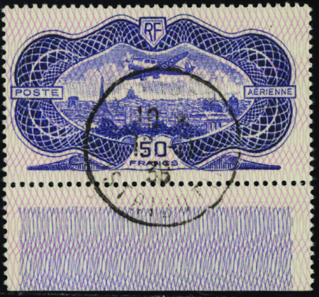 N°15 50f burelé bdf obl TB