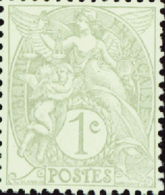 N°107l 1c gris papier X neuf ** TB