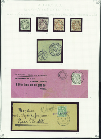 N°107/111 surcharge 1/2c en plus 4 valeurs + 3 ba