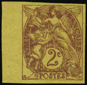 N°108 2c Blanc non dentelé papier GC neuf ** TB