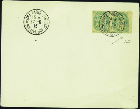 N°111 paire non dentelée sur enveloppe obl Paris e