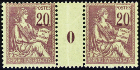 N°113a chiffres déplacés millésime 0 neuf ** TB