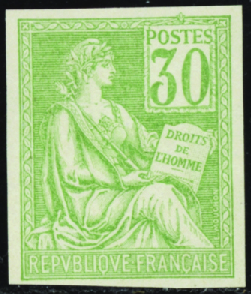 N°115 30c Mouchon essai en vert nsg TB