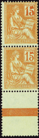 N°117 Gros "5" tenant à normal neuf ** TB