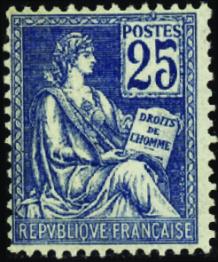 N°118 25c bleu foncé neuf ** TB