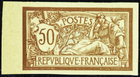 N°120a 50c Merson non dentelé bdf nsg TB